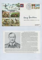 WW2. Group Captain George Donaldson DFC AFC Signed Final Operations- Far East FDC. Isle of Man Stamp