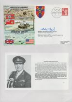 WW2. General Sir Robert Ford GCB CBE Signed Operation Plunder FDC. British Stamp with 24-3-95