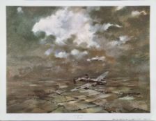 WW2 Colour Print Titled Dawn Return by John McConnell. Measures 17x13 inches appx. Good condition.