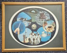 Space jigsaw completed and framed. Approx size 30x24inch. Good condition. All autographs come with a