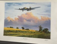 WW2 Colour Print Titled the Veteran by Simon Smith. Limited Edition 59/500 signed in pencil by Simon