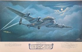 WW2 Colour Print Titled Winged Victory by Jim Davis Flt/Sgt. Printed on Thick card has Printed