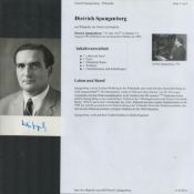 Dietrich Spangenberg signed 6x4 black and white photo. Spangenberg was a German politician of the