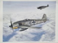 WW2 Colour Print Titled Ram raiders by Robert Tomlin. Measures 17x13 inches appx. Good condition.