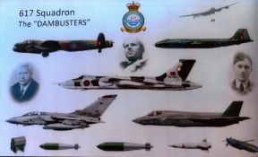 Dambusters 617 squadron 17x11 inch unsigned colour print. Good condition. All autographs come with a