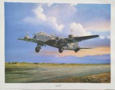 WW2 Colour Print Titled Stirling 1940`s by Barry Price. Measures 17x13 inches appx. Good