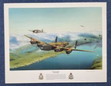 WW2. Artist Keith Aspinall signed colour print titled Bergen Incident by Aspinall. Signed in pencil.