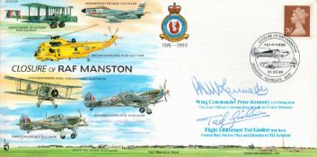 Wing Commander Peter Kennedy and Flt Lt Ted Girdler Signed FDC Closure of R. A. F. Manston 1999 with