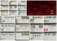22 x Assorted FDCs or Comm. Covers, 4 x Miniature Sheets, Plus 2 x Presentation Packs, Housed in a