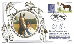 Horse Racing Bob Champion signed Ride for Life Edinburgh -London Benham FDC PM Ride for Life The Bob