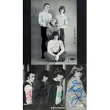 Music. The Rainbows Multi Signed on TWO Separate 6 x 4 inch Black and white Promo Cards. Signed by