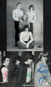 Music. The Rainbows Multi Signed on TWO Separate 6 x 4 inch Black and white Promo Cards. Signed by