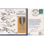 Lt Cdr H. J. Lomas DSC Signed The Award of the Distinguished Service Cross FDC With Jersey stamp and