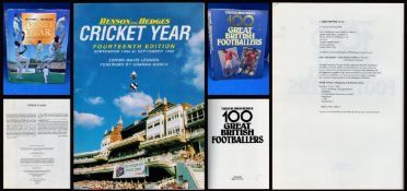 2 First edition unsigned sports book collection. First Edition Benson and Hedges Cricket Year (