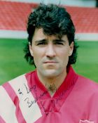 Dean Saunders signed 10x8 colour photo. Saunders (born 21 June 1964) is a Welsh football manager and