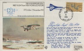 Cptn Reynolds signed 50th anniversary of the first flight from New York to London 27 Oct-7 Dec