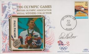 Paul Palmer signed 1996 Olympic games FDC. Good condition. All autographs come with a Certificate of