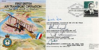 Air Marshal David Dick, Wg Cdr R. A Milward, Sqn Ldr T. A Stevens and Wg Cdr J Lamonte Signed