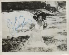 Sophia Loren signed vintage real b/w photo Italian publicity postcard, early signature. Was an