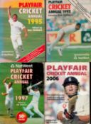Playfair Cricket Annuals 1992, 1995, 1997, 2006, Edited by Bill Frindall Softback Books published by