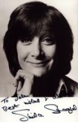 Sheila Steafel signed 6x4inch black and white photo. Dedicated. Good condition. All autographs