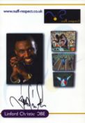 Linford Christie signed 8x6inch promo colour photo. Good condition. All autographs come with a