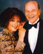 Cleo Laine and Johnny Dankworth signed 10x8inch colour photo. Dedicated. Good condition. All