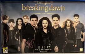 Author of Twilight Saga Sephenie Meyer Signed 17x11 Movie poster. Good condition. All autographs