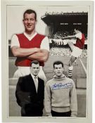 Football Mel Charles signed 16x12 Arsenal and Wales colourised print. Good condition. All autographs