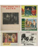 Film Collection 5 x Lobby Cards. Up From THE BEACH. Retreat hell!. The Frogmen. La Rivere Sanglante.