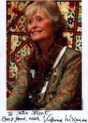 Virginia Mckenna signed 7x5inch colour photo. Dedicated. Good condition. All autographs come with