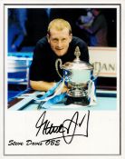 Steve Davis Great British Snooker Player 8x6 inch signed photo. Good condition. All autographs