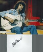 Albert Hammond signed 6x4 inch white card and 10x8 inch colour photo. Good condition. All autographs