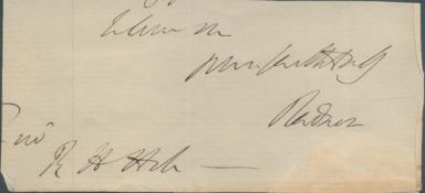 William Pleydell -Bouverie, 5th Earl of Radnor (1841-1900) signed vintage letter cutting. Good
