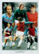 West Ham Legends multi signed 16x12 inch colour montage print signatures include Bryan Pop Robson,