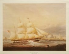 Superb William Higgins Colour Print Titled The Bargue Measuring 18x14 inches Overall. Good