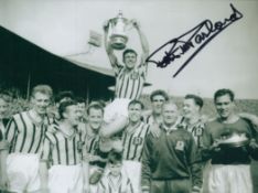 Peter McParland sig ed 8x6 inch Aston Villa black and white photo. Good condition. All autographs
