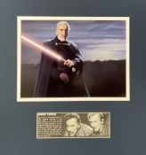 Christopher Lee (1922 2015) English Actor Signed Picture Beneath 15x16 Mounted Star Wars Photo