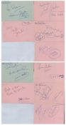 Entertainment collection includes 10 signed album pages includes some great names. Signatures