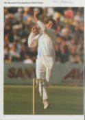 Terry Alderman signed The Illustrated Encyclopaedias of World Cricket A4 magazine page. Good