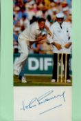 John Emburey Signature include Signed white card an English Cricketer colour photo on green card.