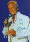 Pat Boone signed 6x4inch colour photo. American hit singer and actor in 50's and 60's. Good