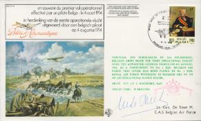 Lt Gen de Smet signed RAF FF32 cover. Good condition. All autographs are genuine hand signed and