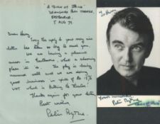 PETER BYRNE Dixon of Green Actor Signed 6x4 black and white dedicated photo and ALS dated 5th Aug
