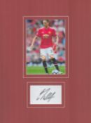 Nemanja Matic Signed Card With 12x16 Mounted Manchester United Photo Display. Good condition. All