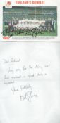 Mickey Skinner Signed 1992 England Rugby Squad Photo Plus A Signed Handwritten Letter Signed By