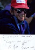 Pat Falvey signed 9x7 inch photo attached to A4 sheet inscribed Follow your Dreams on top of the