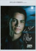 Dylan O'Brien signed 10x8 inch colour photo. Dedicated. Good condition. All autographs are genuine