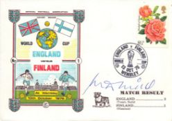 Mick Mills signed England Vs Finland 13th October 1976 official Football Association cover. Postmark