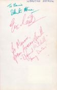 Actors, Sebastian Abineri and other signed page, dedicated to Maureen. Good condition. All